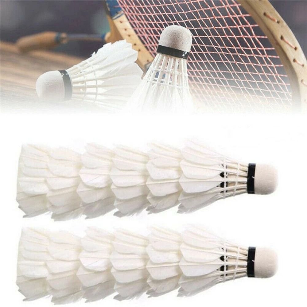 Feather Shuttlecock - New White Goose Feather Badminton Shuttlecock